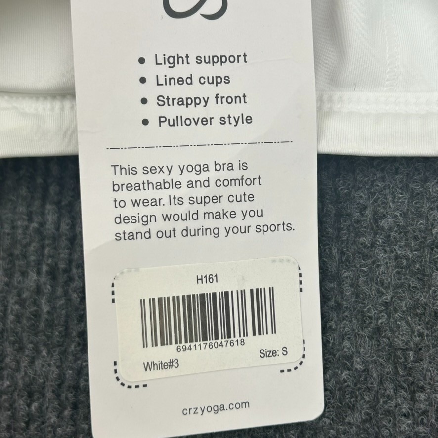 Crz Yoga Women's Strappy Sports Yoga Bra Cross Back White Size Small - Lot Of 2 — image 5 of 8